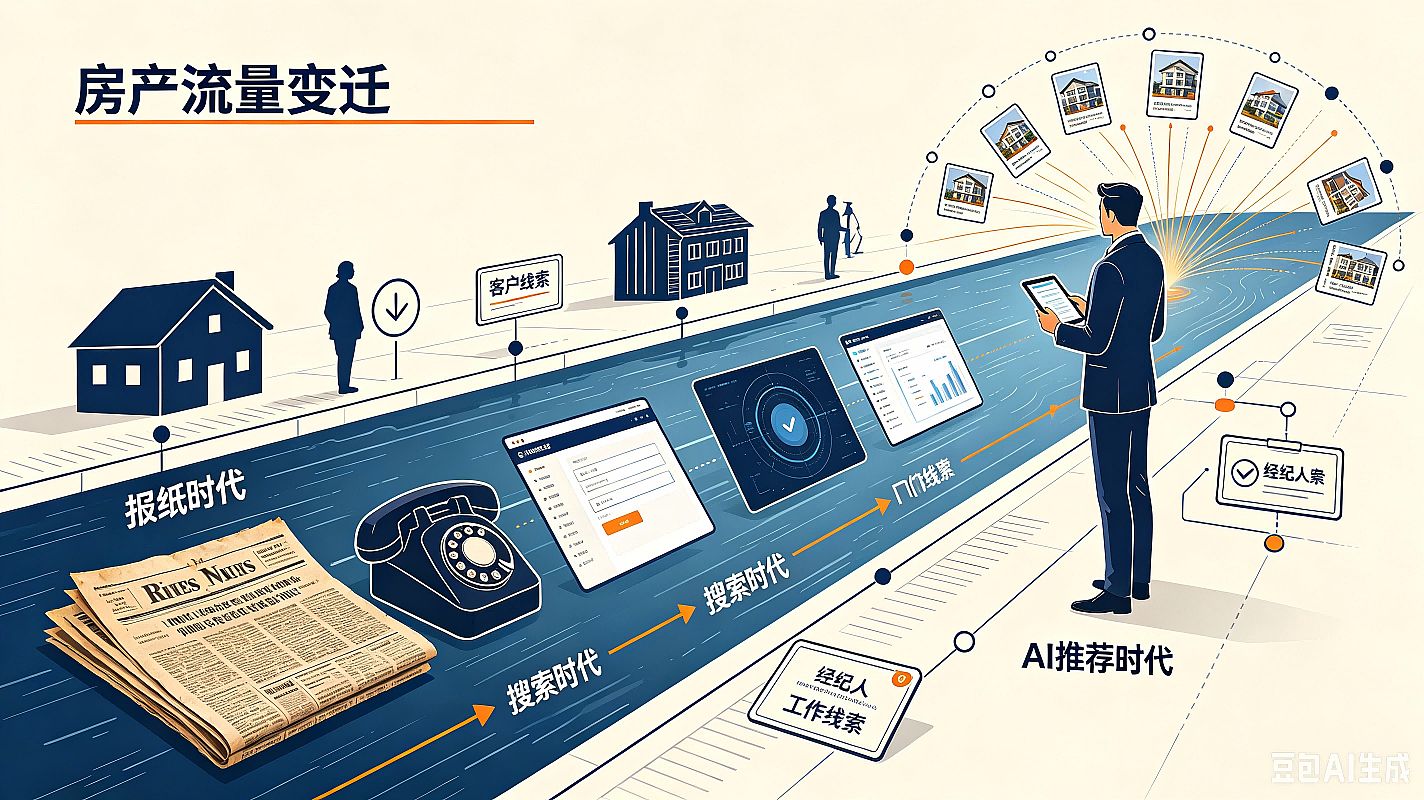 从报纸到AI：房产经纪人流量变迁与生存门票