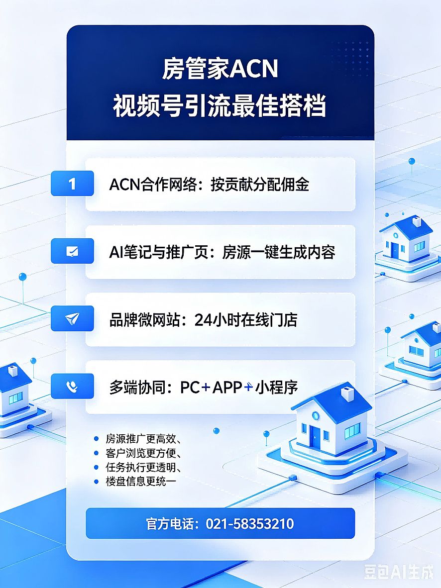 房管家ACN 视频号引流最佳搭档